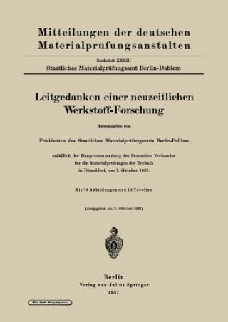 Книга Leitgedanken Einer Neuzeitlichen Werkstoff-Forschung 