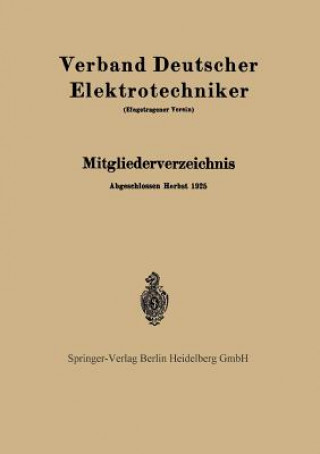Книга Mitgliederverzeichnis NA Verband Deutscher Elektrotechniker