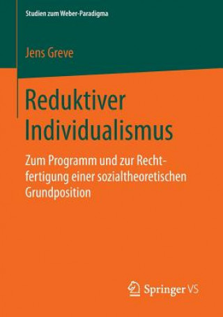 Buch Reduktiver Individualismus Jens Greve