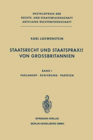 Kniha Staatsrecht Und Staatspraxis Von Grossbritannien K. Loewenstein