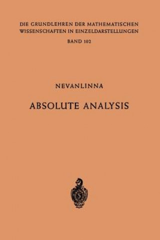 Kniha Absolute Analysis, 1 Frithjof Nevanlinna