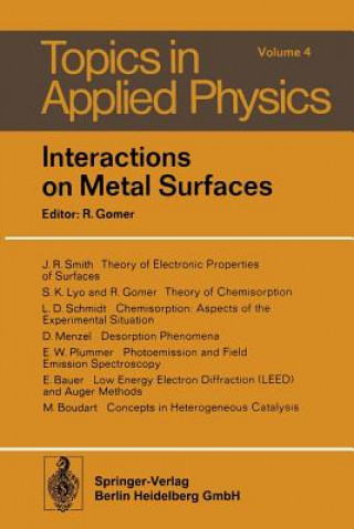 Kniha Interactions on Metal Surfaces, 1 J.R. Smith