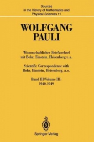 Libro Wissenschaftlicher Briefwechsel mit Bohr, Einstein, Heisenberg u.a. / Scientific Correspondence with Bohr, Einstein, Heisenberg, a.o., 2 Wolfgang Pauli