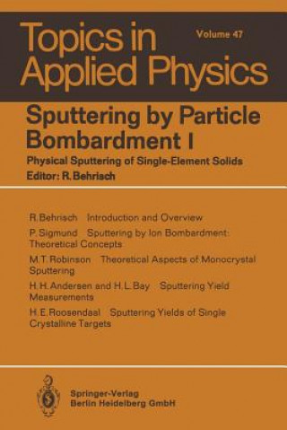 Book Sputtering by Particle Bombardment I, 1 R. Behrisch