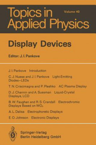 Kniha Display Devices J.I. Pankove