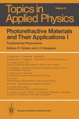 Carte Photorefractive Materials and Their Applications I Peter Günter