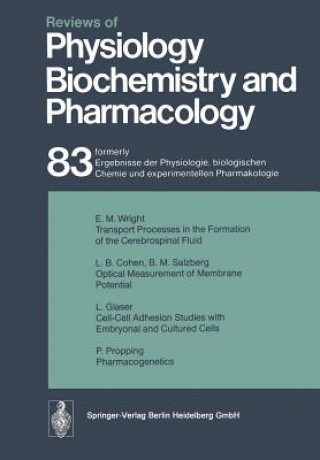 Książka Reviews of Physiology, Biochemistry and Pharmacology, 1 R. H. Adrian