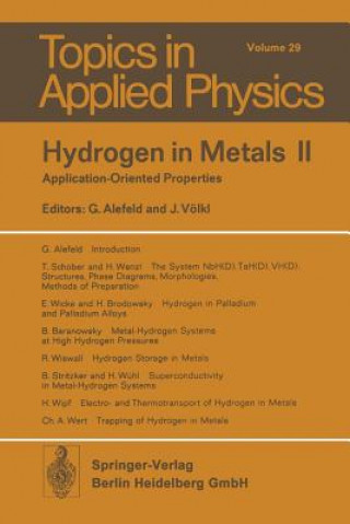 Book Hydrogen in Metals II G. Alefeld