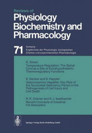 Kniha Reviews of Physiology Biochemistry and Pharmacology, 1 R. H. Adrian