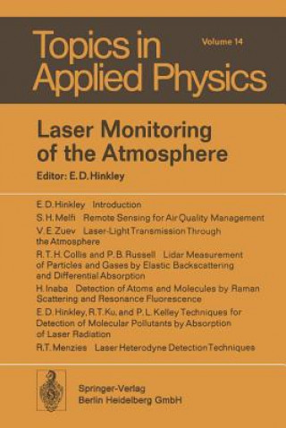 Kniha Laser Monitoring of the Atmosphere E. D. Hinkley