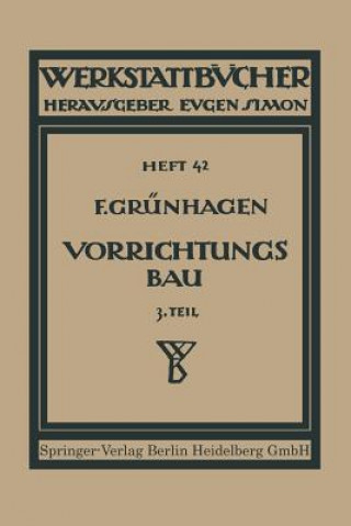 Kniha Vorrichtungsbau Fritz Grünhagen