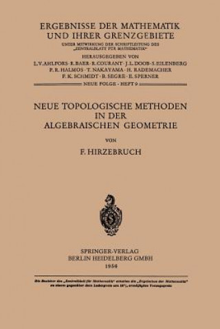 Carte Neue Topologische Methoden in Der Algebraischen Geometrie Friedrich Hirzebruch
