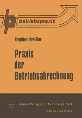 Carte Praxis Der Betriebsabrechnung F. G. Hoepfner