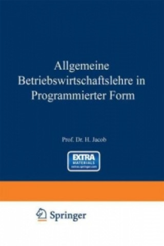 Livre Allgemeine Betriebswirtschaftslehre in Programmierter Form NA Jacob