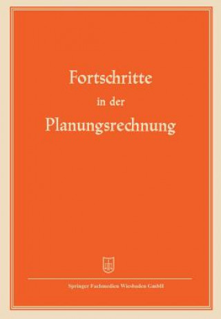 Book Fortschritte in Der Planungsrechnung 