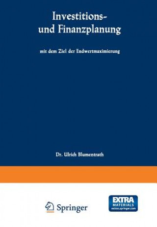 Kniha Investitions- Und Finanzplanung Mit Dem Ziel Der Endwertmaximierung Ulrich Blumentrath
