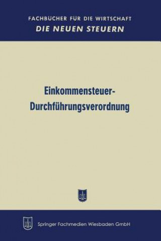 Buch Einkommensteuer-Durchfuhrungsverordnung 