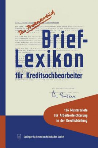 Kniha Brief-Lexikon Fur Kreditsachbearbeiter Jürgen W. Werhahn