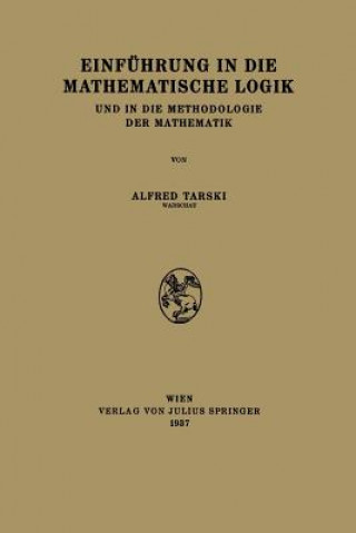 Knjiga Einfuhrung in Die Mathematische Logik Alfred Tarski