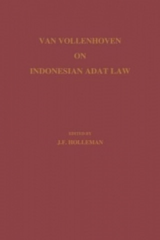 Książka Van Vollenhoven on Indonesian Adat Law Cornelis van Vollenhoven