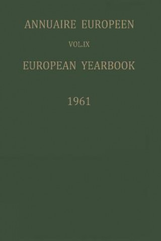 Buch Annuaire Europeen / European Yearbook 