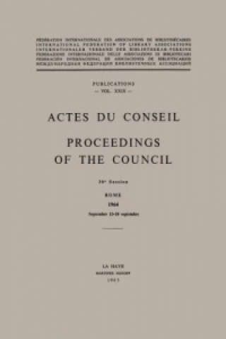 Kniha Actes Du Conseil Proceedings of the Council 
