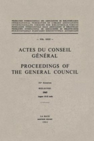 Könyv Actes du Conseil General Proceedings of the General Council M. Anthony Thompson