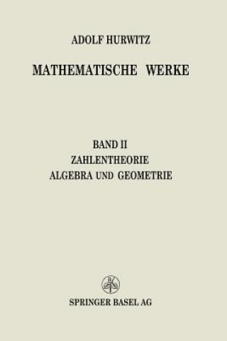 Livre Mathematische Werke Adolf Hurwitz