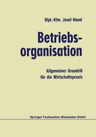 Buch Betriebsorganisation Josef Mand