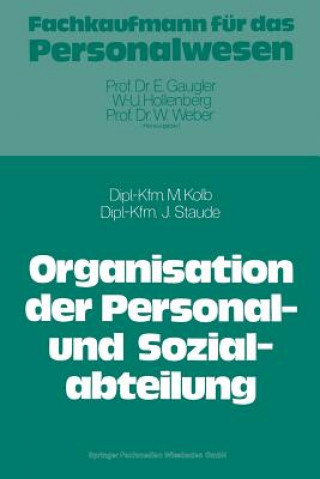 Könyv Organisation Der Personal- Und Sozialabteilung Meinulf Kolb