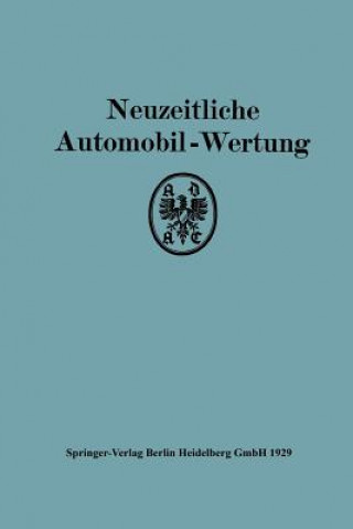 Kniha Neuzeitliche Automobil-Wertung 