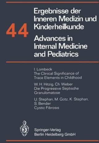 Carte Ergebnisse der Inneren Medizin und Kinderheilkunde/Advances in Internal Medicine and Pediatrics, 1 P. Frick