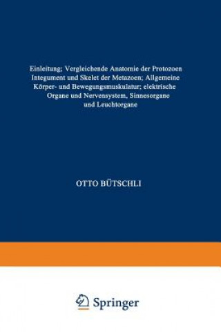 Książka Einleitung; Vergleichende Anatomie der Protozoen; Integument und Skelet der Metazoen; Allgemeine Korper- und Bewegungsmuskulatur; elektrische Organe u Otto. Bütschli