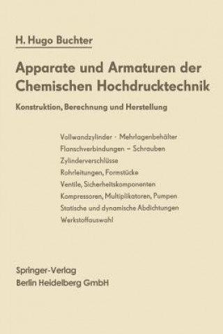 Książka Apparate und Armaturen der Chemischen Hochdrucktechnik, 1 H. Hugo Buchter