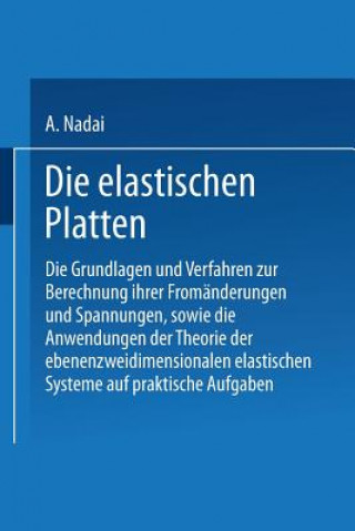 Knjiga Die Elastischen Platten A. Nadai