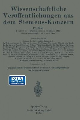 Carte Wissenschaftliche Veroeffentlichungen Aus Dem Siemens-Konzern Heinrich Boul