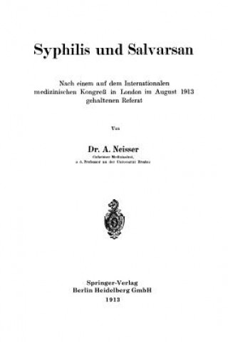 Książka Syphilis Und Salvarsan Albert Neisser