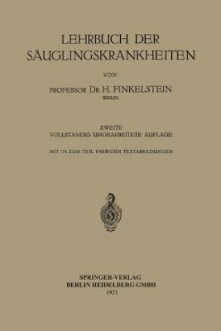 Book Lehrbuch der Sauglingskrankheiten Heinrich Finkelstein