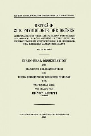 Carte Beitrage Zur Physiologie Der Drusen Ernst Ruchti