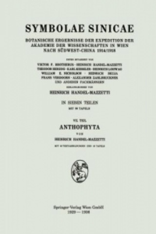 Kniha Anthophyta Heinrich von Handel-Mazzetti