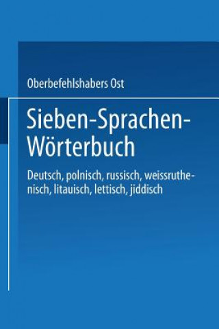 Book Sieben-Sprachen-W rterbuch Oberbefehlshabers Ost