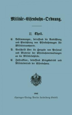 Carte Militar-Eisenbahn-Ordnung E.S. Mittler & S. Berlin
