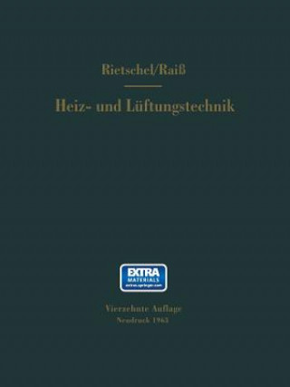 Carte H. Rietschels Lehrbuch Der Heiz- Und Luftungstechnik Wilhelm Raiss