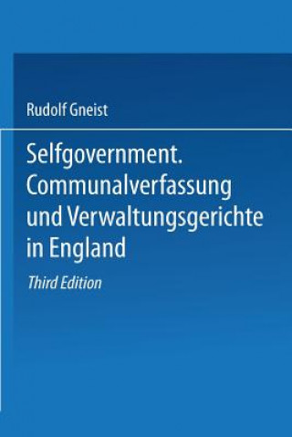 Book Communalverfassung Und Verwaltungsgerichte in England Heinrich Rudolf von Gneist