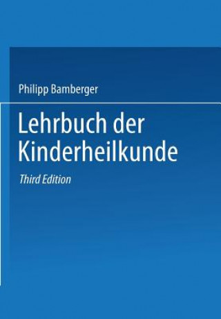 Livre Lehrbuch der Kinderheilkunde Philipp Bamberger