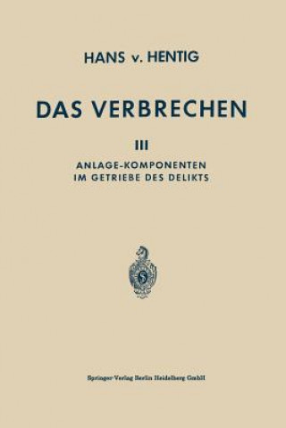 Buch Verbrechen Hans von Hentig