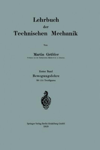 Buch Lehrbuch Der Technischen Mechanik Martin Grübler