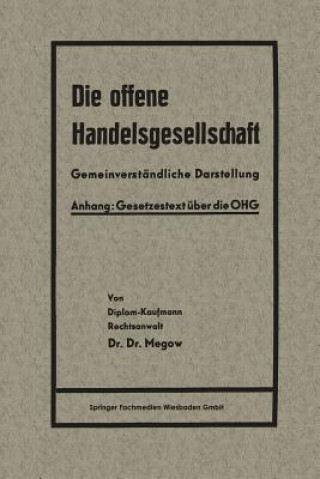 Boek Offene Handelsgesellschaft (Ohg) Heinrich Megow