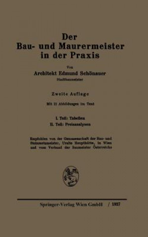 Kniha Bau- Und Maurermeister in Der Praxis Edmund Schönauer