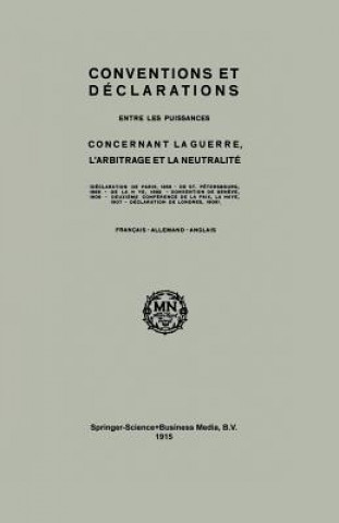 Knjiga Conventions and Declarations Martinus Nijhoff